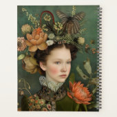 Botanische illustratie Dame en bloemen Planner (Achterkant)
