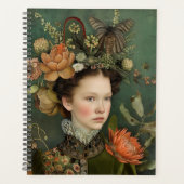 Botanische illustratie Dame en bloemen Planner (Voorkant)