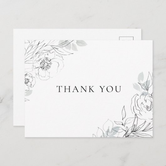 Botanische illustratie Dank u briefkaart (Voorkant / Achterkant)