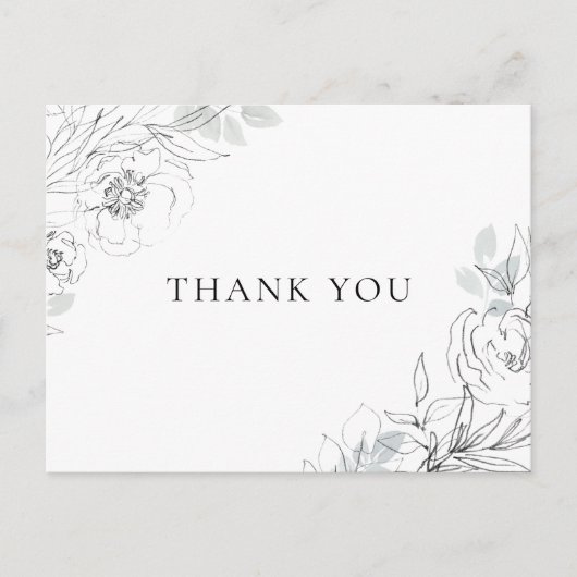 Botanische illustratie Dank u briefkaart (Voorkant)