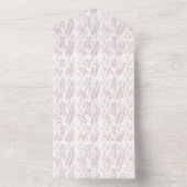  Botanische Illustratie – Elegante Bloemkunst All In One Uitnodiging (Binnen)