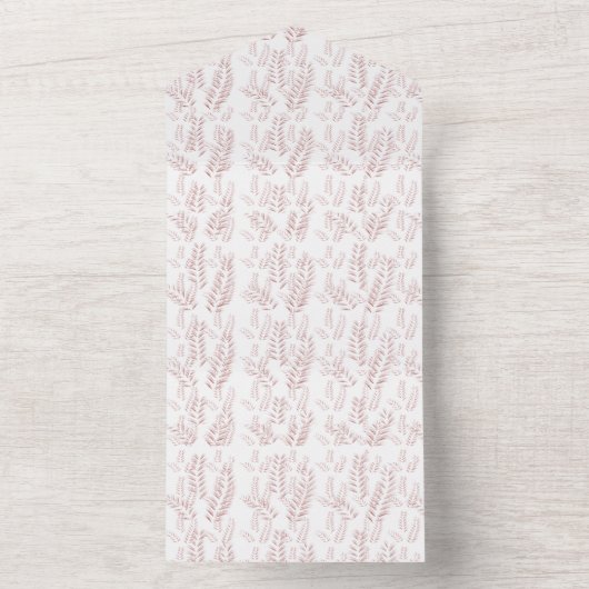  Botanische Illustratie – Elegante Bloemkunst All In One Uitnodiging (Binnen)