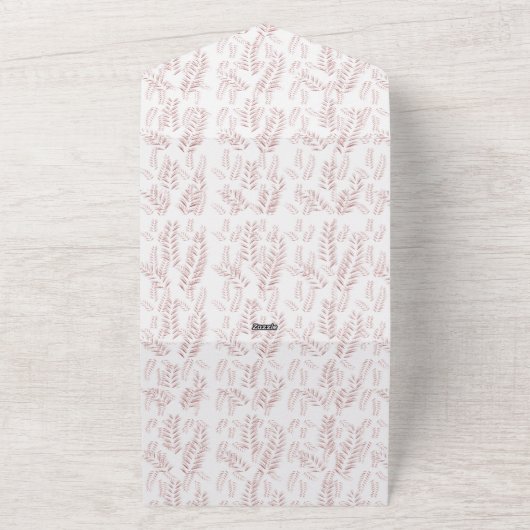 Botanische Illustratie – Elegante Bloemkunst All In One Uitnodiging (Buitenkant)