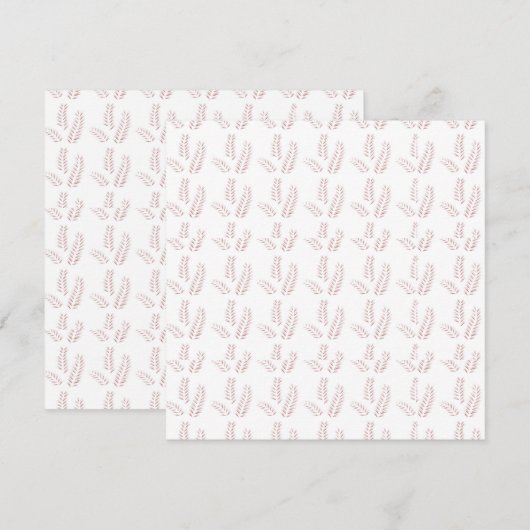  Botanische Illustratie – Elegante Bloemkunst Bedankkaart (Voorkant / Achterkant)