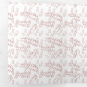  Botanische Illustratie – Elegante Bloemkunst Drieluik Kaart (Binnenzijde eerst)