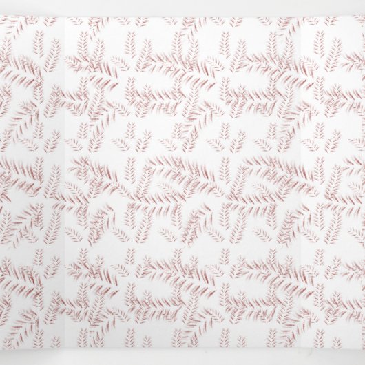  Botanische Illustratie – Elegante Bloemkunst Drieluik Kaart (Binnenkant midden)