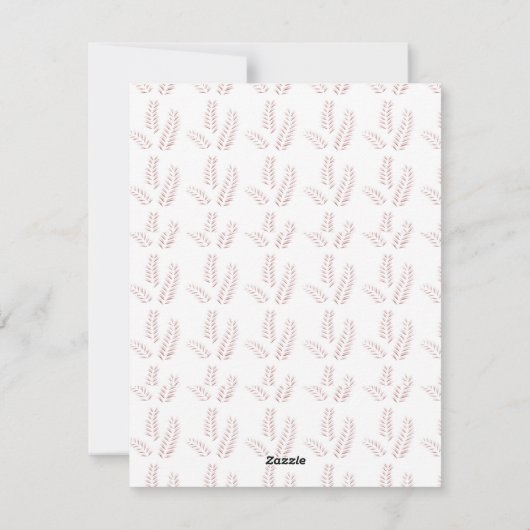  Botanische Illustratie – Elegante Bloemkunst Feestdagenkaart (Achterkant)