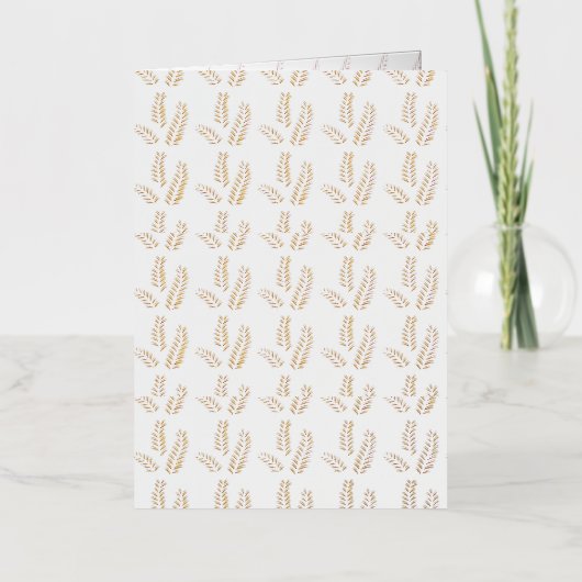  Botanische Illustratie – Elegante Bloemkunst Folie Wenskaart (Voorkant)