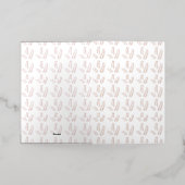  Botanische Illustratie – Elegante Bloemkunst Folie Wenskaart (Buiten Laag)