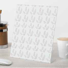  Botanische Illustratie – Elegante Bloemkunst Reclamebord Met Voetstuk