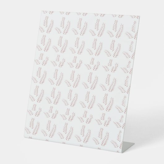  Botanische Illustratie – Elegante Bloemkunst Reclamebord Met Voetstuk (Voorkant)