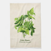 botanische illustratie, Lima Bean Vine Ki Theedoek (Verticaal)