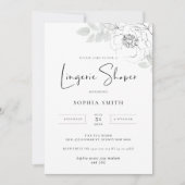 Botanische illustratie Lingerie Shower Invitation Kaart (Voorkant)