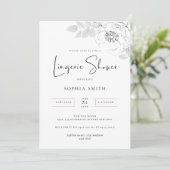 Botanische illustratie Lingerie Shower Invitation Kaart (Staand voorkant)