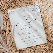 Botanische illustratie Lingerie Shower Invitation Kaart