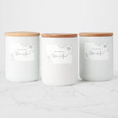 Botanische illustratie Matron Honor Candle Label Voedselcontainer Etiket (Flessen)