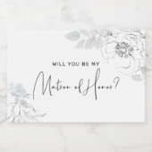 Botanische illustratie Matron Honor Candle Label Voedselcontainer Etiket (Enkel label)