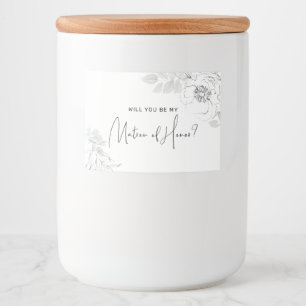 Botanische illustratie Matron Honor Candle Label Voedselcontainer Etiket