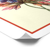 Botanische illustratie "Meadow Cranesbill" Poster (Hoek)