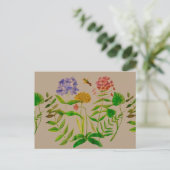 Botanische illustratie op Briefkaart (Staand voorkant)