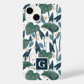 Botanische illustratie Plant Mam Monogram Case-Mate iPhone Case (Achterkant)