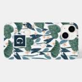 Botanische illustratie Plant Mam Monogram Case-Mate iPhone Case (Achterkant (horizontaal))