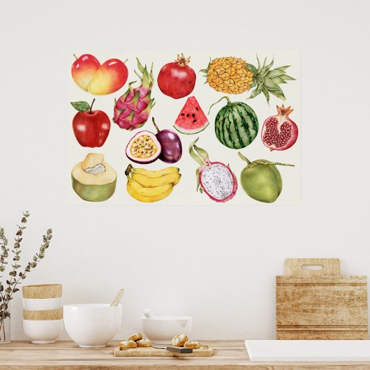 Botanische illustratie poster (Keuken)