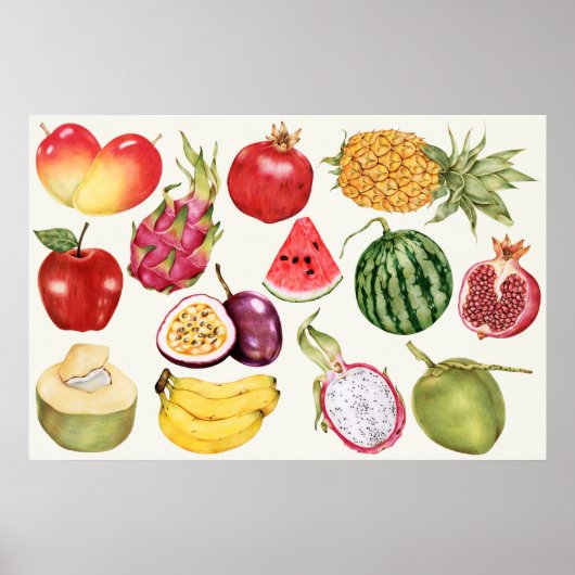 Botanische illustratie poster (Voorkant)