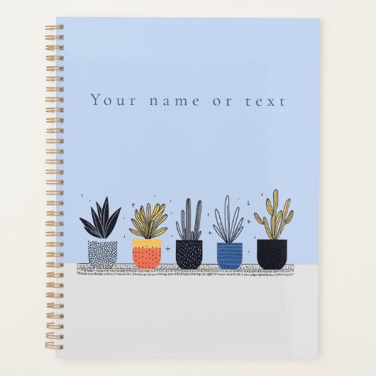 Botanische Illustratie Potted House plant Planner (Voorkant)