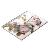  botanische illustratie, roze roze roze roos notitieboek (Linkerzijde)