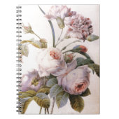  botanische illustratie, roze roze roze roos notitieboek (Voorkant)