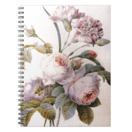  botanische illustratie, roze roze roze roos notitieboek
