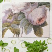  botanische illustratie, roze roze roze roos theedoek (Gevouwen)