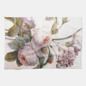  botanische illustratie, roze roze roze roos theedoek (Horizontaal)