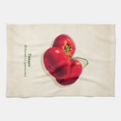 Botanische illustratie, tomaten Theedoek (Horizontaal)