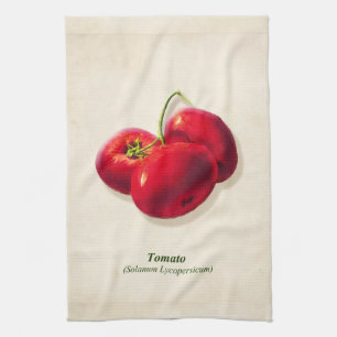  Botanische illustratie, tomaten Theedoek