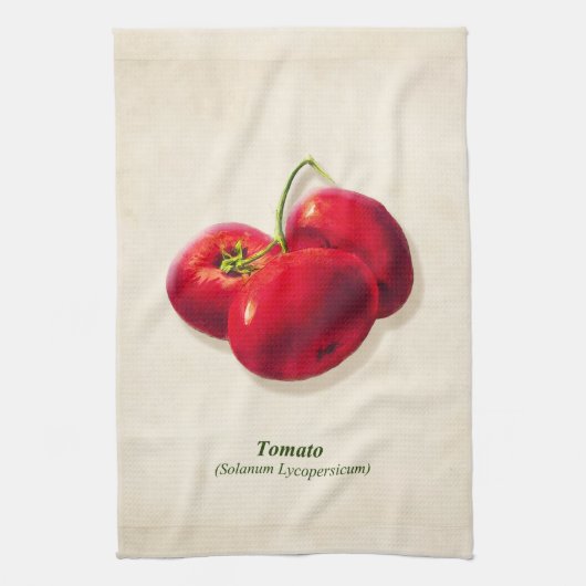 Botanische illustratie, tomaten Theedoek (Verticaal)
