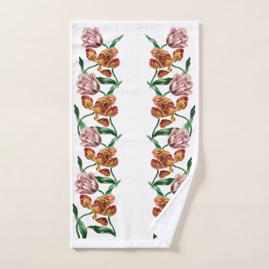 Botanische illustratie  Tulp Bad Handdoek (Handdoek)