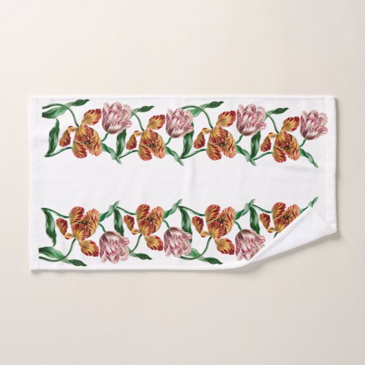 Botanische illustratie  Tulp Bad Handdoek (Handdoek)