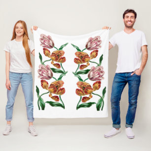 Botanische illustratie Tulp Fleece Deken