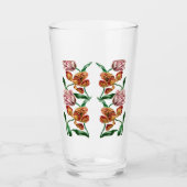 Botanische illustratie  Tulp Glas (Voorkant)