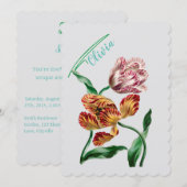 Botanische illustratie Tulp Kaart (Voorkant / Achterkant)