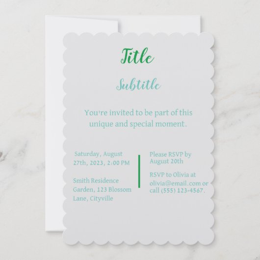 Botanische illustratie Tulp Kaart (Achterkant)