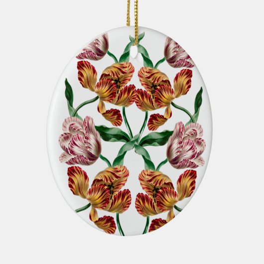 Botanische illustratie  Tulp Keramisch Ornament (Rechts)