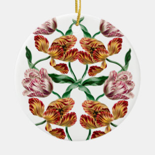Botanische illustratie  Tulp Keramisch Ornament