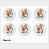 Botanische illustratie Tulp Ronde Sticker (Vel)
