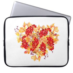 botanische illustratie van de waterverf. Hartvormi Laptop Sleeve