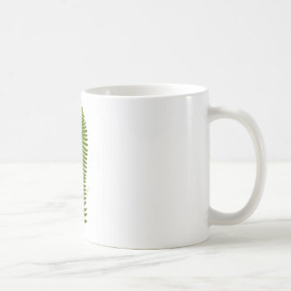 Botanische illustratie van groene en gele Fern Lea Koffiemok