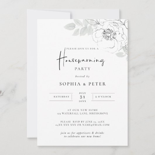 Botanische illustratie van het Warming House Kaart (Voorkant)