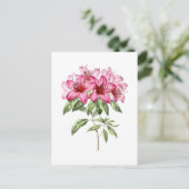  Botanische Illustratie van Roze Azalea Briefkaart (Staand voorkant)